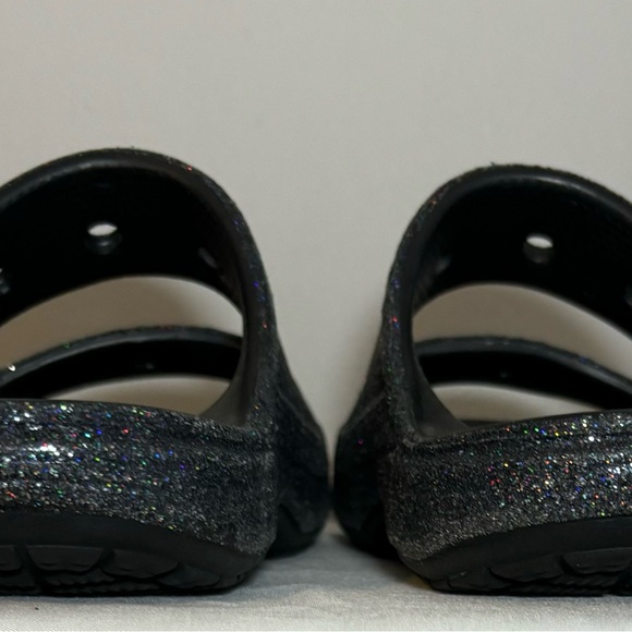 CROCS BAYA Black GLITTER Sandals SIZE 7 Women’s - Picture 8 of 11